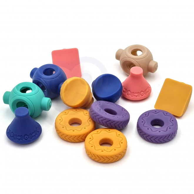 Woopie sensorische bouwblokjes voor kinderen 13 stuks