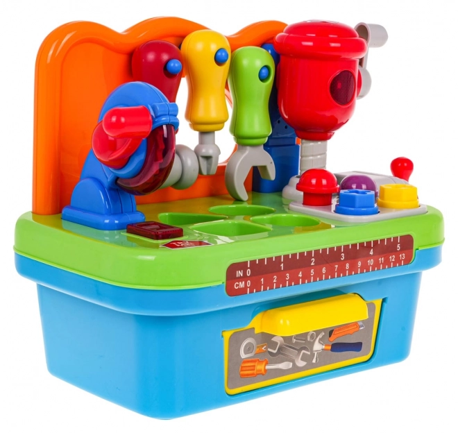 Interactieve kindermonteerbank met gereedschappen