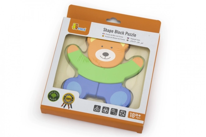 Eerste houten puzzel voor kinderen Viga Beer