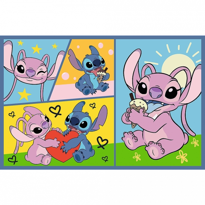 Puzzel 2x70 - Disney Lilo en Stitch - Verveel je niet met Stitch