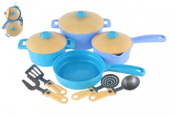 Set pannen met plastic accessoires 11st in zak