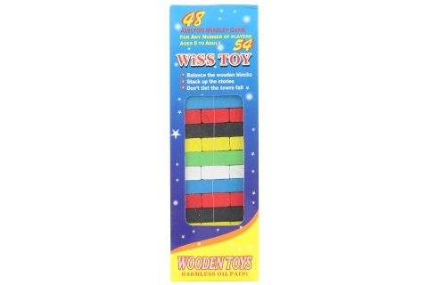 Spel houten toren gekleurd