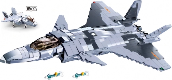 Sluban Model Bricks straaljager Chengdu J‑20