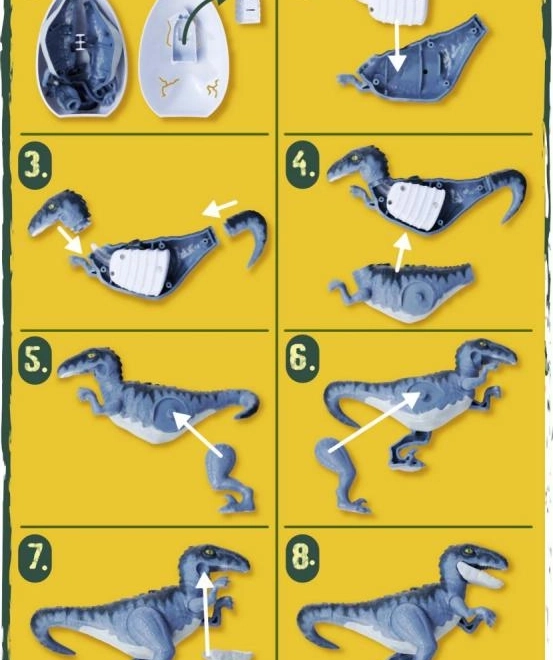 Lichtgevende dinosaurusfiguur in ei
