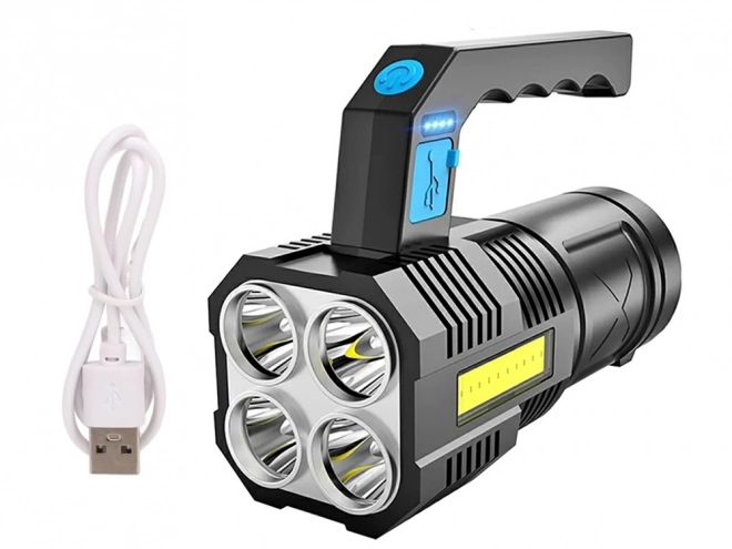 Oplaadbare LED zaklamp 2-in-1 voor militaire en politie doeleinden