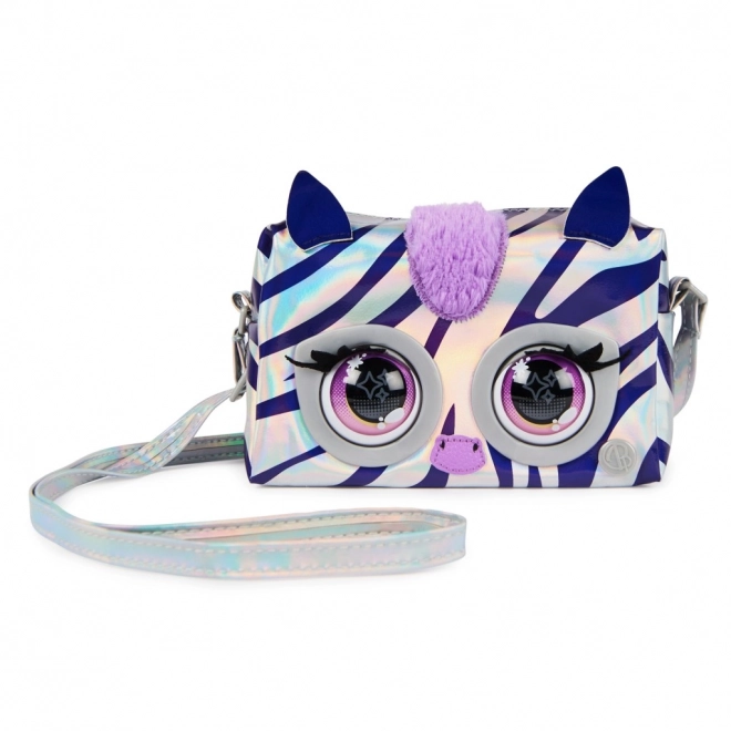 Metalen interactieve tas Purse Pets zebra