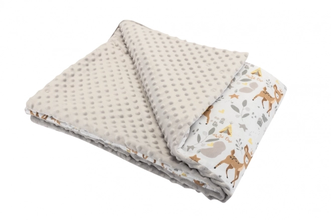 Luxe kinderplaid Bomimi Bosdieren, beige