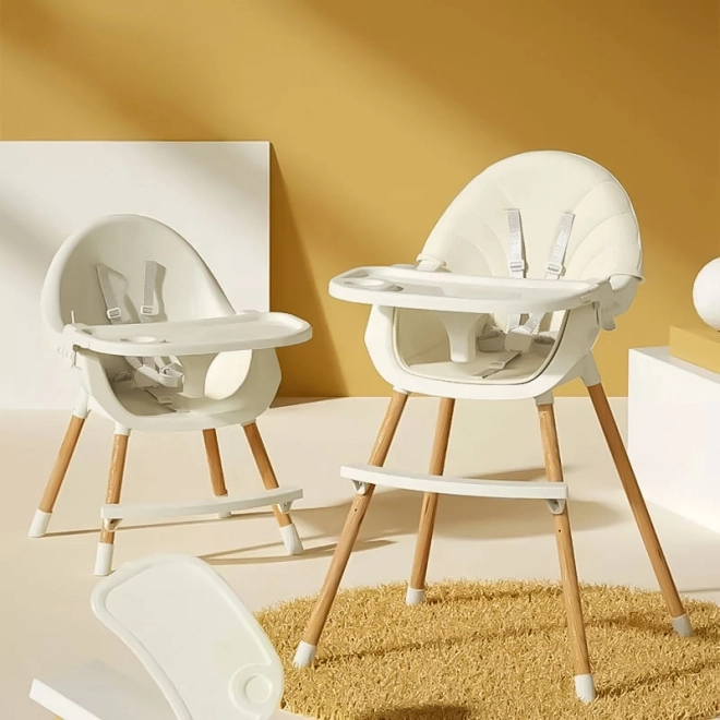 ECOTOYS Eetstoel 2-in-1 Beige