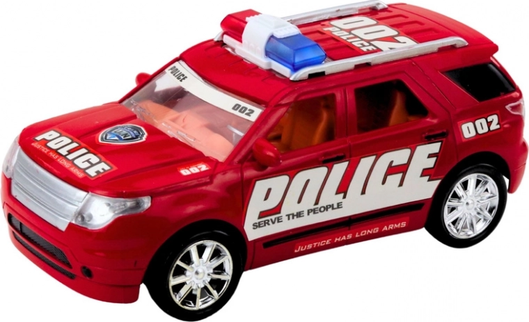 Gedetailleerde radiowagen met lichtbalk