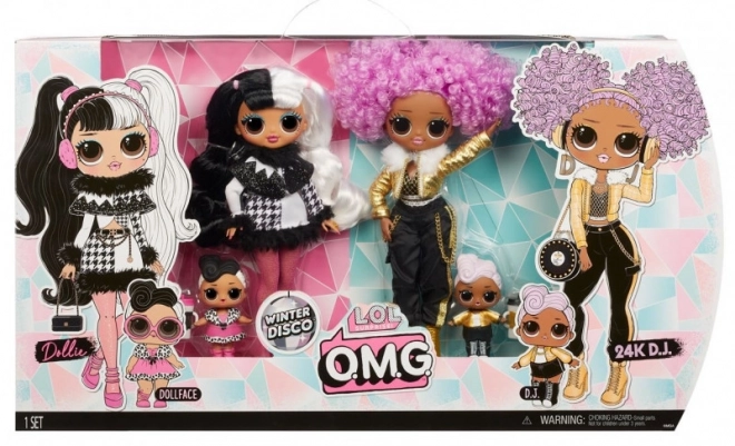 L.O.L. Verrassing Winter Disco OMG Pop Dollie & 24K DJ Poppen Set