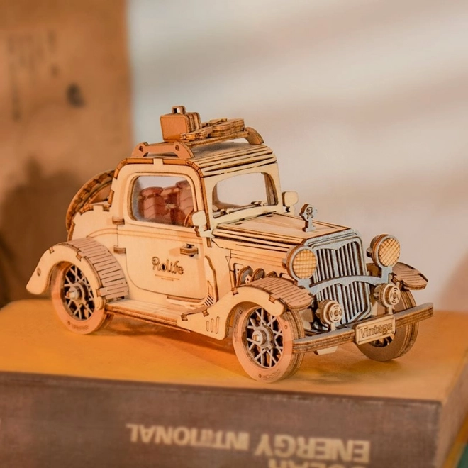 Vintage Auto - moderne 3D houten puzzel
