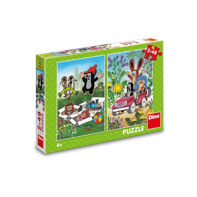 Puzzel 2v1 Molletje is blij - 2 x 48 stukjes