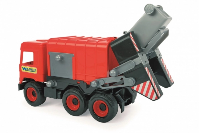 Rode vuilniswagen Middle Truck in een doos