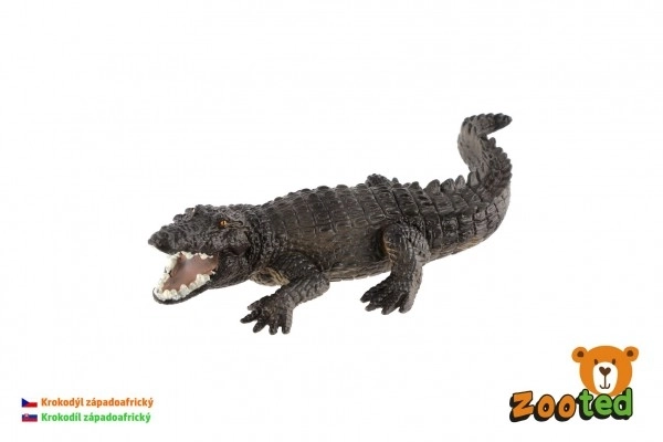 West-Afrikaanse krokodil speelgoed plastic 17cm in zakje