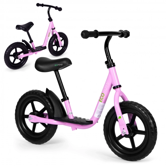Kinderloopfietsje met platform ECOTOYS roze