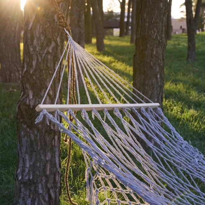 Tuin hangmat Boho met franjes grijs 200 cm