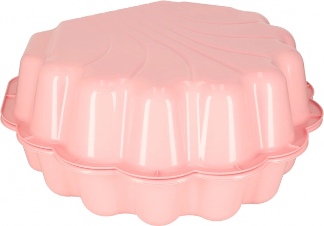 Afsluitbare schelp zandbak 2-in-1 - roze