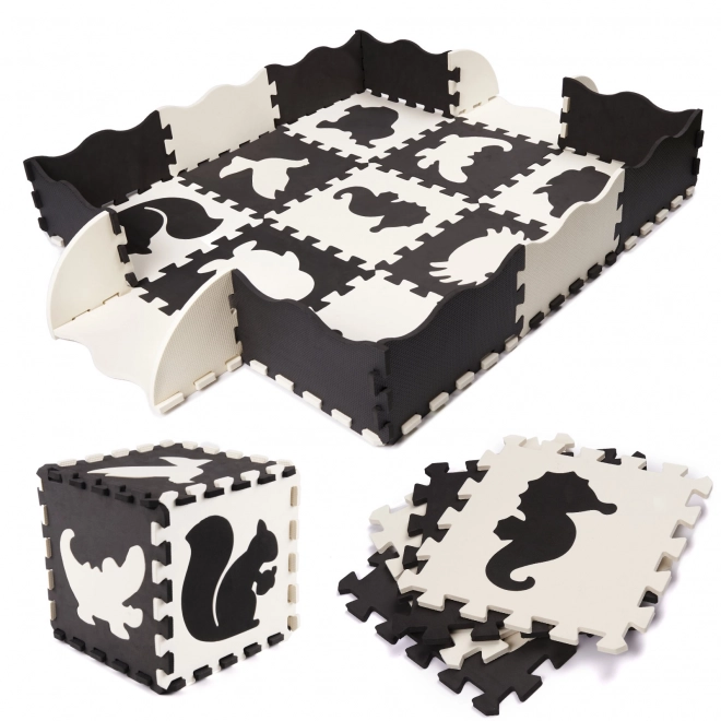 Contrasterende schuimpuzzel met dieren - 25 stuks