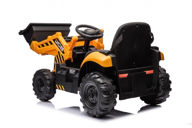 Kinder ritje op JCB Traktor met graafmachine