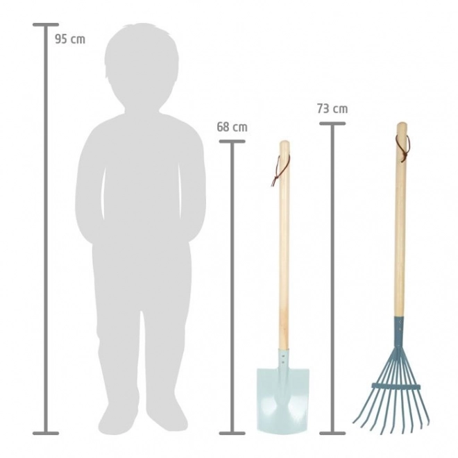 Small Foot Set tuingereedschap - pastelkleuren
