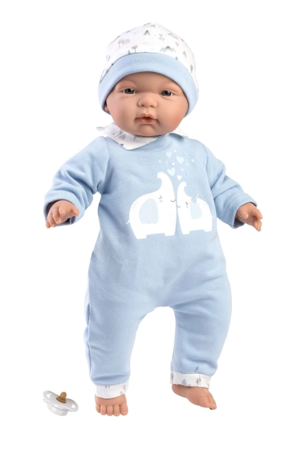 Llorens 13847 JOEL - realistische babypop met een zacht stoffen lichaam - 38 cm