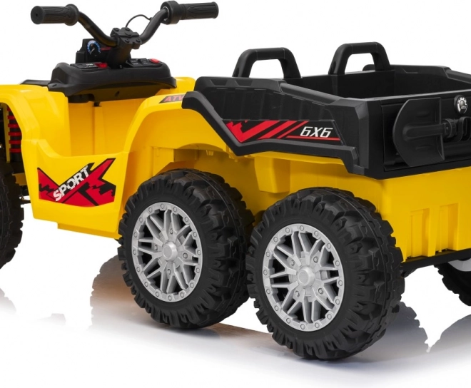 Gele sportieve kinderquad TX ATV