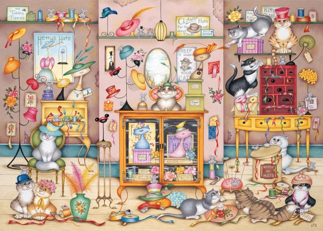 GIBSONS Puzzel Hoeden van Hetty 500 stukjes