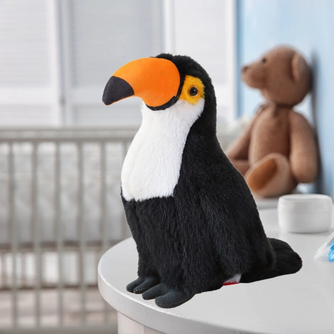 Pluchen speeltje toekan wit 30 cm