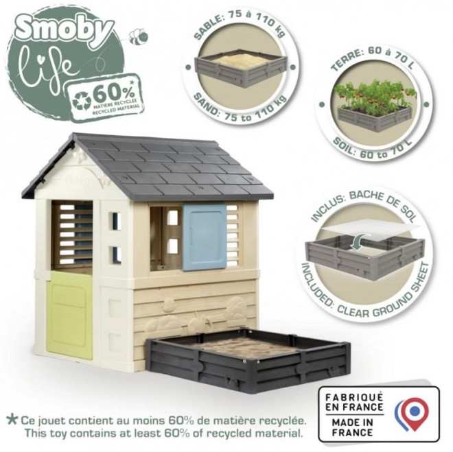 Tuinhuis Smoby met zandbak