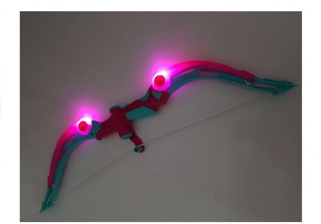 Boog met een schild + 3 pijlen met zuignap roze