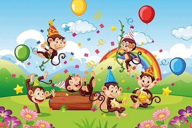 Houten puzzel Apenfeest 50 stukjes