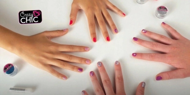 Set voor avontuurlijke nagels Crazy Chic
