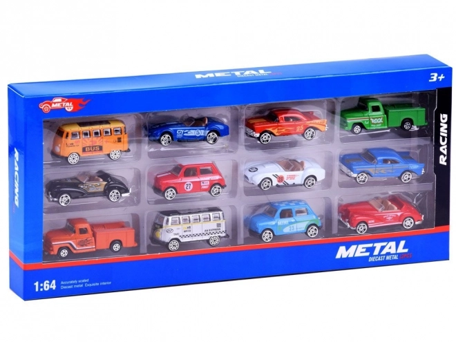 Set retro metalen autootjes