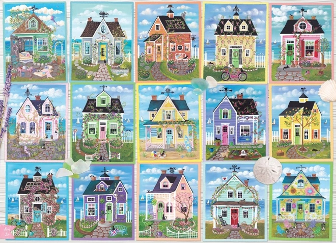 Puzzel Huizen aan Zee COBBLE HILL 1000 stukjes