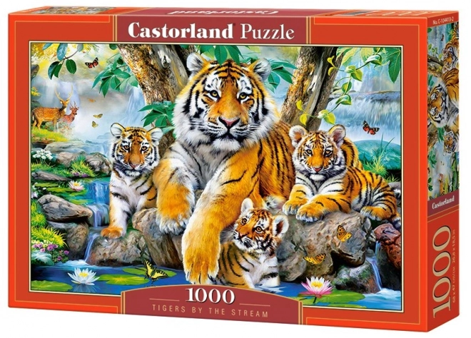 Puzzel 1000 stukjes - Tijgers bij de beek