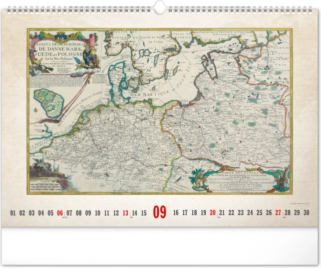 Wandkalender Oude Kaarten 2026