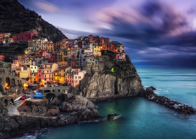 Puzzle ENJOY Manarola bij schemering, Cinque Terre, Italië – 1000 stukjes