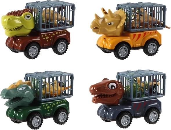Frictieauto Dinosaurus met figuur