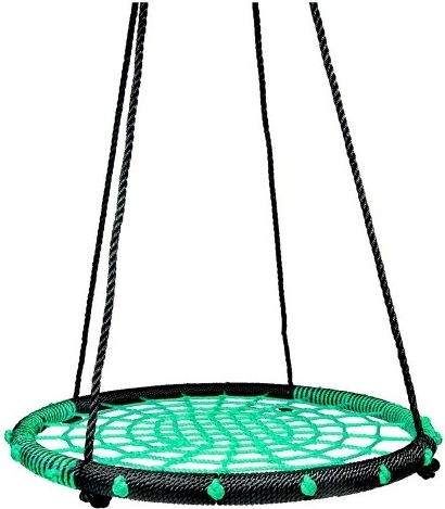 Schommelring met touwnetvulling 80 cm – Groen