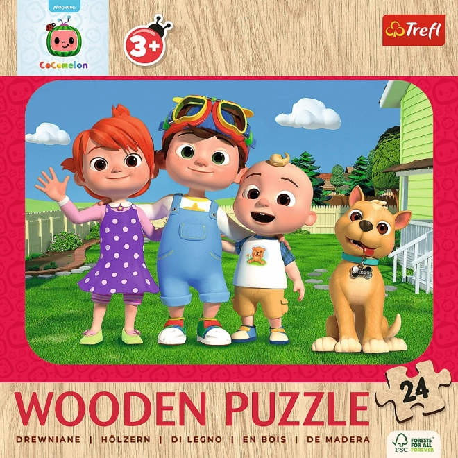 Houten puzzel Wesoły CoComelon 24 stukken