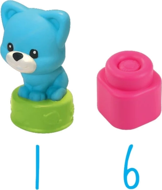 CLEMENTONI SOFT CLEMMY Box met deksel Kat met 6 blokken