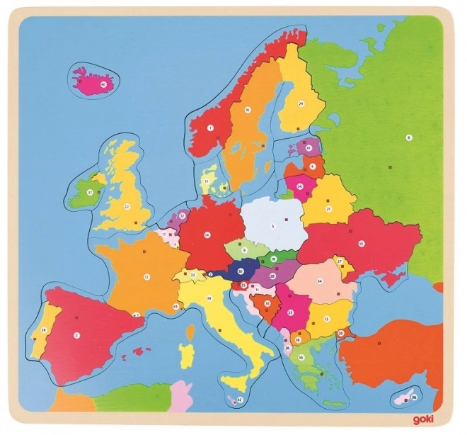 Educatieve puzzel Kaart van Europa - houten puzzel