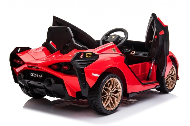 Lamborghini SIAN elektrische kinderauto met afstandsbediening – Červené