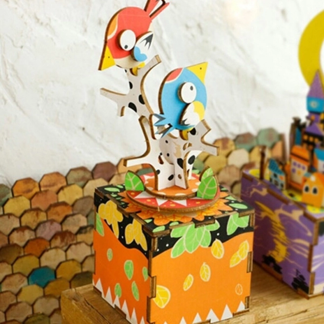 RoboTime 3D puzzel muziekdoos Zingende vogels