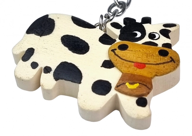 Grote Houten Sleutelhanger Koe