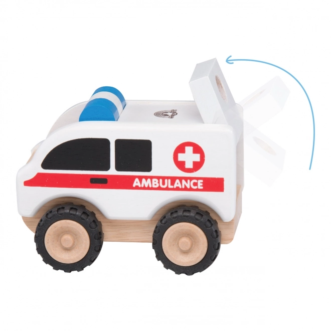 Wonderworld Houten mini ambulance