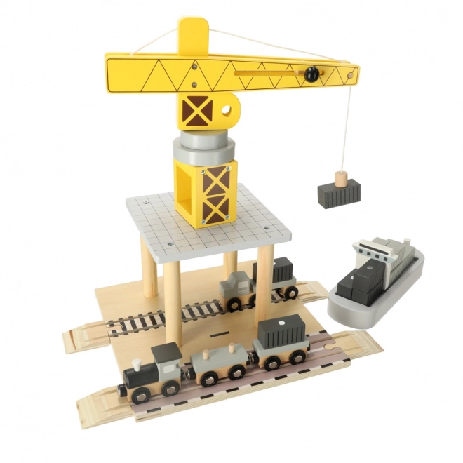 Mobiele havenkraan met magnetische lier en accessoires