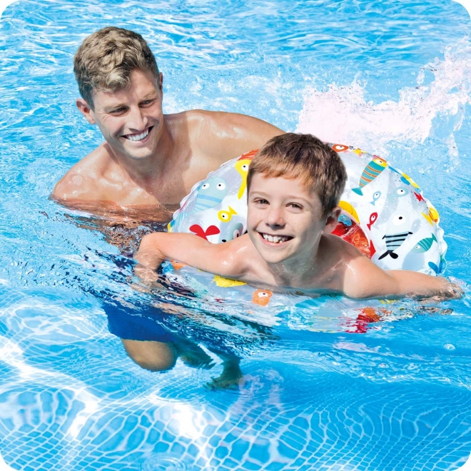 Opblaasbare zwemring diam. 61cm diverse motieven 6-10 jaar