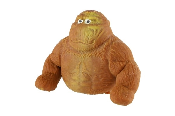 Gorilla anti-stress speelgoed gevuld met zand 400 g siliconen 12 cm 4 kleuren 8 stuks in doos