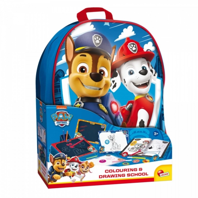 Tekenset voor school met rugzak Paw Patrol